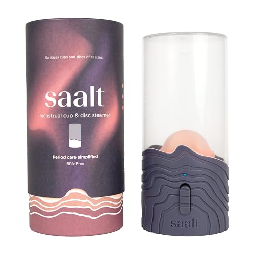 Saalt Menstrual Cup & Disc Steamer - Blue Dusk, One-Button Sanitizer for All Sizes