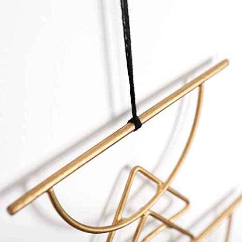 IOWER Boho Wall Decor Black Macrame Wall Hanging Metal Art Cute Home Small Decor for Livingroom Bedroom12 H