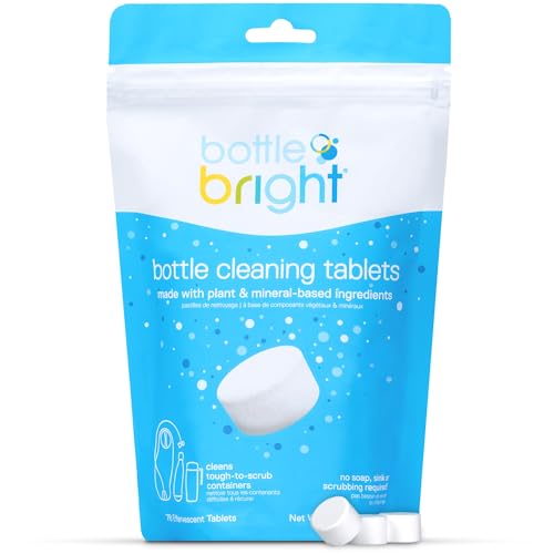 BOTTLE BRIGHT Water Bottle Cleaning Tablets 78 Count - Removes Stains & Odors