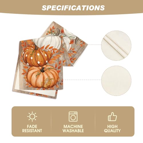 Artoid Mode 13x48 Inch Fall Table Runner Orange Polyester Home Decor