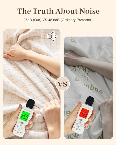 King Beige Waterproof Organic Cotton Mattress Protector - Soft & Breathable