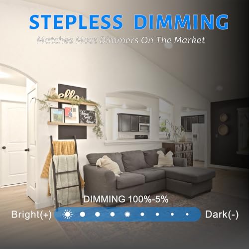 ECOELER 5/6 Inch LED Disc Light 16.5W 1100LM Dimmable 3-Color CCT - Flush Mount Ceiling Light, 24 Pack