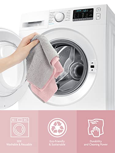 Fantasticlean Pink Microfiber Cleaning Cloth Rolls - 150 Sheets, Reusable & Durable