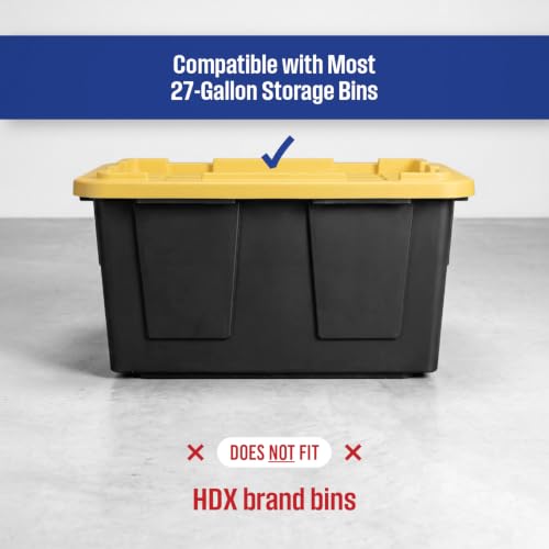1 Pack Steel Tote Rack for 27 Gallon Bins - Silver, 5-Tier Storage Organizer