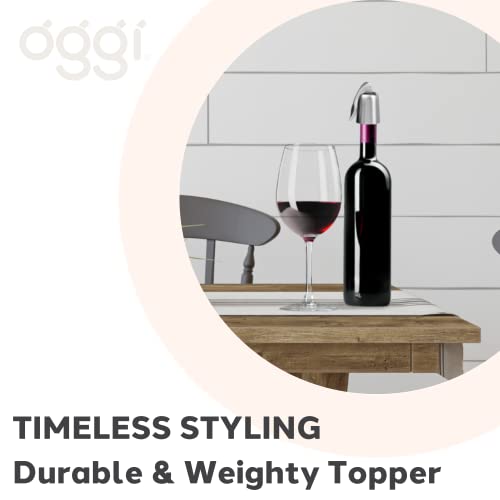 Oggi Bottle Stopper, Lever, Stylish Wine Topper (7653.)