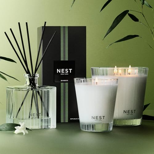 Scented Classic Candle - Bamboo - 8.1 oz, Up to 60-Hour Burn Time, Reusable Glass Vessel