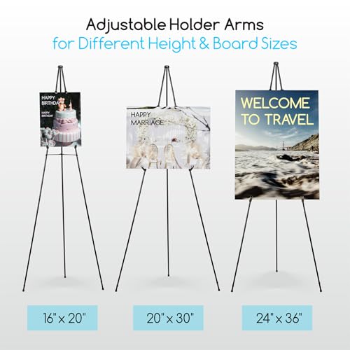 MEEDEN 6-Pack Foldable 63-Inch Art & Sign Display Easel Stands with Bag