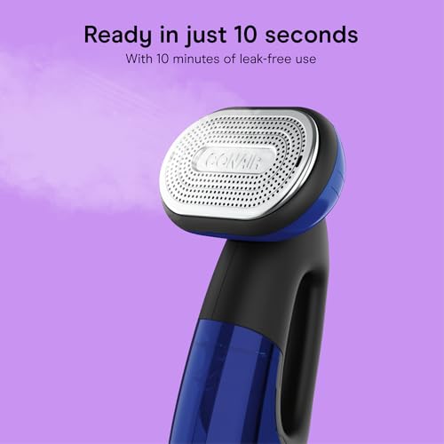 Conair 2-in-1 Handheld Garment Steamer and Iron - Turbo ExtremeSteam 1875W, One Size, Black/Blue