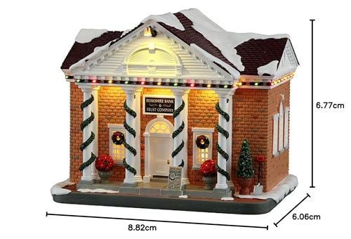 Lemax 15812-UK Norman Rockwell Lighted Buildings Berkshire Bank & Trust Company