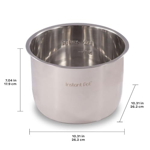 Instant Pot 8-Qt Stainless Steel Inner Cooking Pot - Polished, Dishwasher Safe