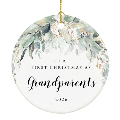 First Christmas as Grandparents Ornament 2026 - New Grandparents Holiday Decor
