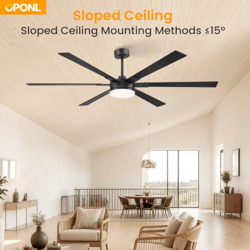 OPONL 72 inch Ceiling Fan with Light and Remote Control
