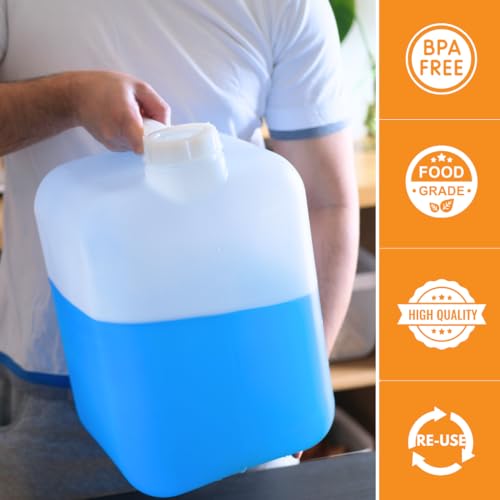 Hedpak Hedpak-5-Gal 5 Gallon Plastic Carboy with Handle-BPA Free & Food Grade