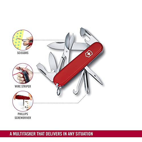 Victorinox Swiss Army Super Tinker Pocket Tool - Red, 14-Function Multi-Tool