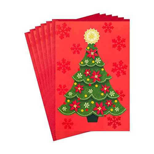 Hallmark Christmas Cards, Christmas Tree (6 Cards with Envelopes)
