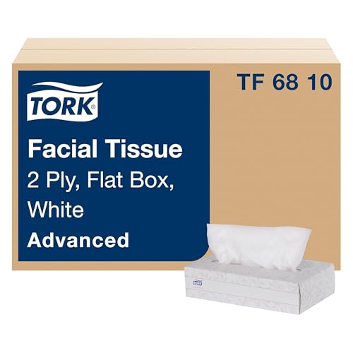 Tork Advanced Facial Tissue Flat Box - Soft, 2-Ply, 30 Boxes x 100 Tissues, F1 Dispenser Compatible