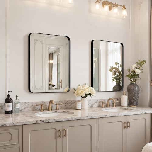 Kosmonia 20"x16" Bathroom Vanity Mirror for Wall Metal Framed Matte