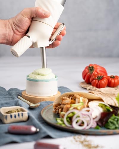Mini Whipped Cream Dispenser Ivory 1/2 Pint for Desserts & Toppings