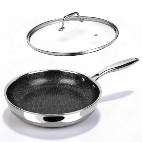 imarku 12-Inch Non-Stick Ceramic Frying Pan with Lid, PFOA-Free, Induction Compatible