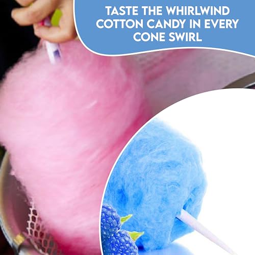 Perfectware 500ct Cotton Candy Cones Bulk Pack - 12 Inch Food-Grade Paper
