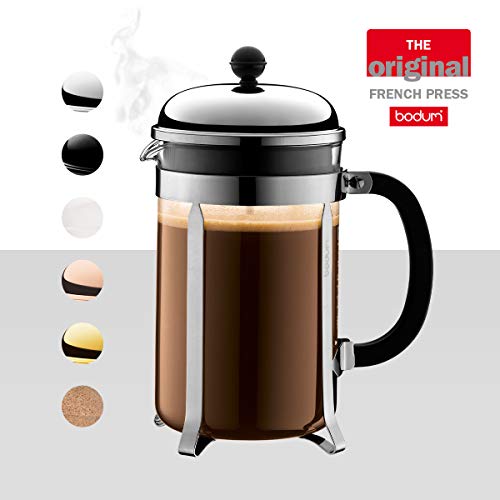 Chrome 51oz Bodum Chambord French Press Coffee Maker - High-Heat Borosilicate Glass