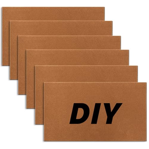 6 Pack DIY Outdoor Door Mats - 30 x 17 in, Craft & Painting Canvas, Non-Slip Backing