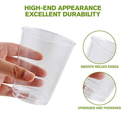 10 Oz Disposable Clear Plastic Cups - 300 Pack, Party & Event Use