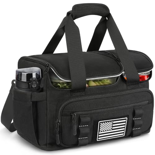 20L Insulated Lunch Bag for Men with Hot Cold Dual Compartments - Leakproof & Portable