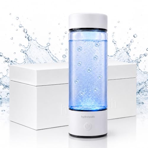 Hydrohealth Hydrogen Water Bottle for Kidney, Liver & Gut Health, 1600PPB, Rechargeable & Portable