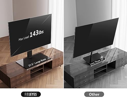 FITUEYES Universal TV Stand with Swivel Mount for 50-85 Inch TV, Black