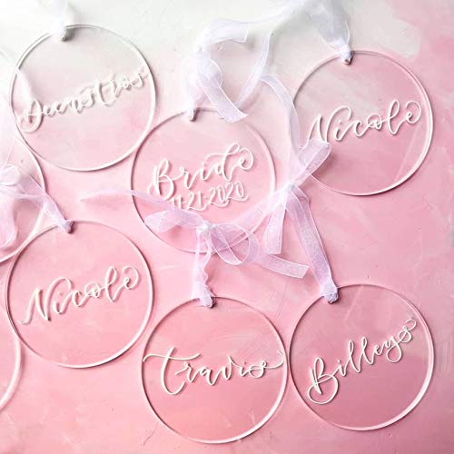 3.5 Inch Clear Acrylic Ornaments - 25 Pack Blank Christmas Decorations for DIY Crafts & Gifts