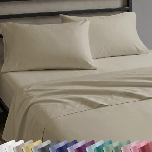 King Size Cotton Sateen Bed Sheets Set - Natural Beige - Variation of THIS listing 19