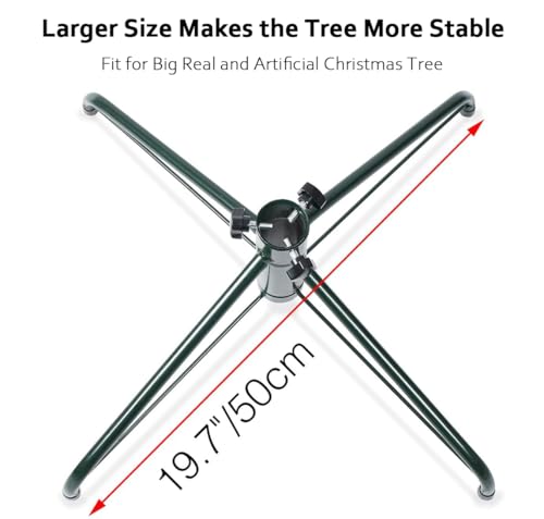 ELFJOY 19.7 Inch Christmas Tree Stand for 4-8 Ft Artificial Trees Green