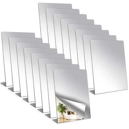 16 Pack Shatterproof Acrylic Mirror - Freestanding Table Mirrors Bulk Variation 16