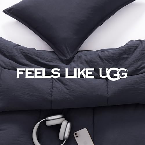 UGG Leonora Twin XL Comforter Set - Soft Navy Blue All-Season Bedding