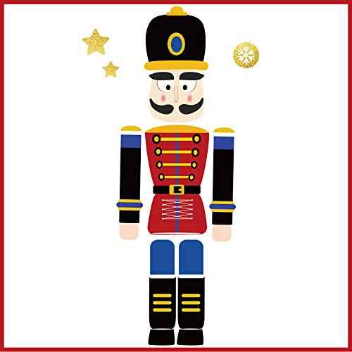Frienda 10 Pcs Christmas Nutcracker Refrigerator Magnets Xmas Fridge Magnet Stickers Cute Funny Soldier Nutcracker Sign Christmas Holiday Door Garage Office Cabinets Decoration(Classic,Red Blue)