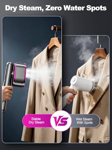 Portable 2-in-1 Travel Garment Steamer & Iron with Rotatable Head