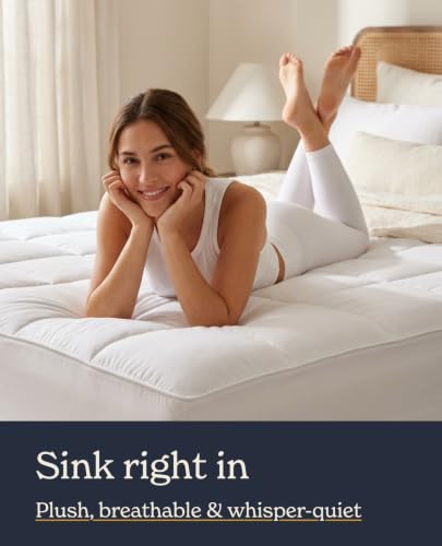 King Pillow Top Mattress Topper - Beckham Hotel Collection Extra Soft & Thick Bed Pad