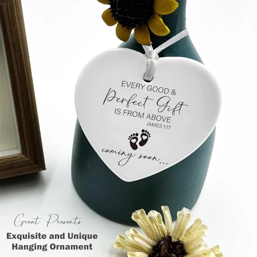 ZVMIS Heart Shaped Christmas Ornament Pregnancy Announcement Gift - 183-every good perfect gift
