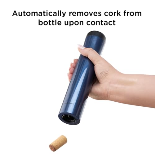 Electric Wine Opener Corkscrew - Rechargeable, Automatic, 2 x 9.6in Navy