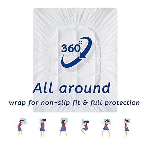 Twin XL Mattress Topper for Back Pain, Cooling Extra Thick Pad Cover