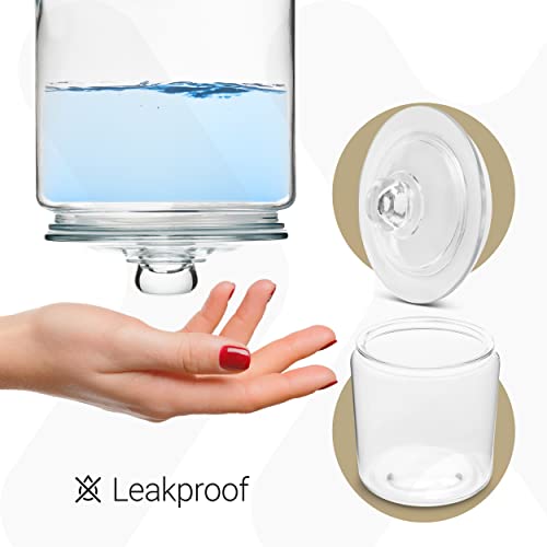 Glass Canister Set with Airtight Lids & Labels – Food Storage Containers for Kitchen & Pantry