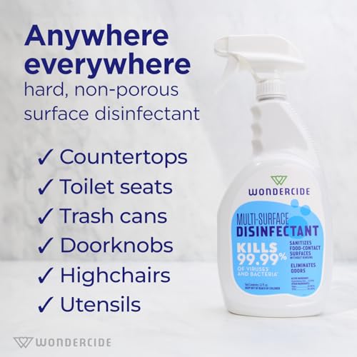 Wondercide Multi-Surface Disinfectant Spray 32 Fl Oz Pack of 2 - Kills 99.99% Germs