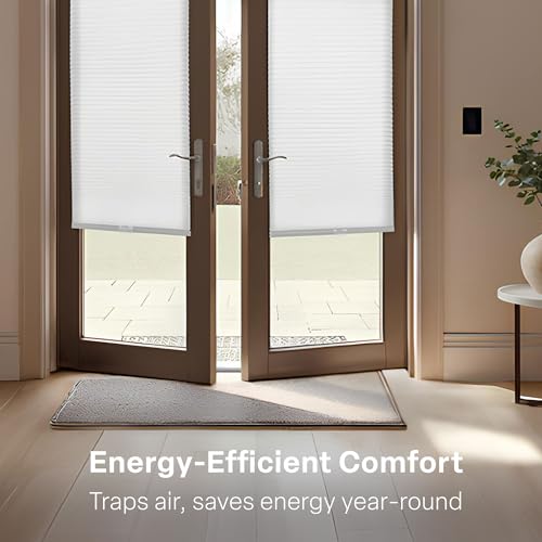 Regal Estate Magnetic Top Down Bottom Up Cellular Shade - White 25x72 in (Magmount TDBU Variant)