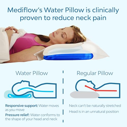 Water Pillow for Neck Pain Relief - Single Pack, Adjustable Support, Clinically Proven