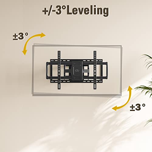 Full Motion TV Wall Mount for 42-90 Inch TVs with 24 Inch Stud Compatibility - Heavy Duty