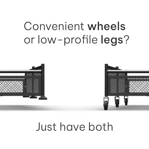 Under Bed Storage Bin with Wheels Pack of 2 - 86L Heavy Duty Metal, Large Capacity