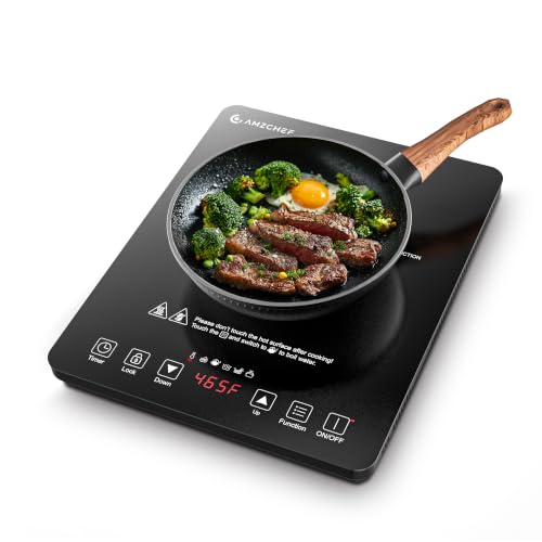 Portable Induction Cooktop 1800W with 20 Power & Temperature Levels, Touchscreen