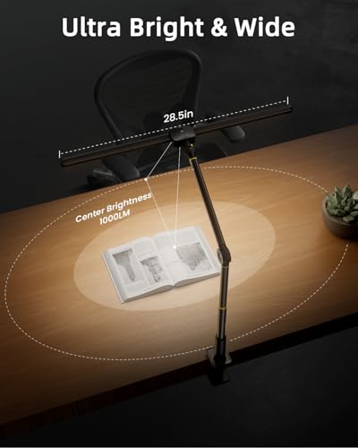 PINERFTR Dual Head Ring Light for Streaming with Sensor Switch, Adjustable Desk Video Light