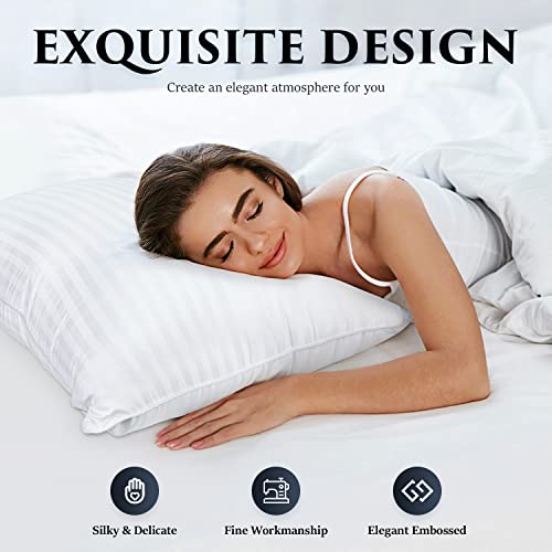 COZSINOOR Queen Size Bed Pillows Set of 2 for Side Sleepers – Soft / Firm Support